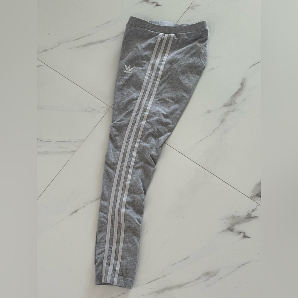 adidas Gray Leggings with Stripes